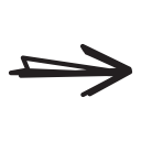 arrow, left, pencil, small svg vector icon