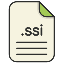 document, extension, file, format, ssi, type, web svg vector icon