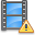 film,error,warning,alert,wrong,video,movie,exclamation icon