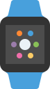 apple, blue, device, phone, watch svg vector icon