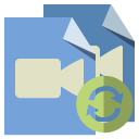 file,type,video,refresh icon