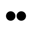 flickr,black icon