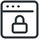 browser, lock, padlock, web svg vector icon