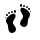 feet, foot, radio, steps icon