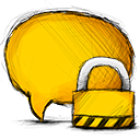 comment, locked icon