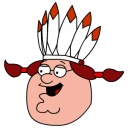 peter,griffin,indian,head icon