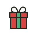 christmas, gift, holidays, party, present svg vector icon