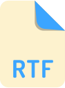 extension, file, name, rtf svg vector icon