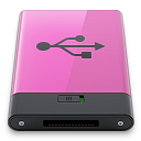 b, pink, usb icon
