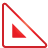 basic, red, ruler, triangle icon