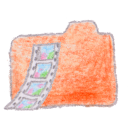 folder,orange,movie,film,video icon