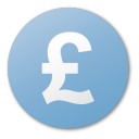 blue, currency, pound icon
