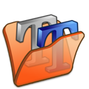 folder, font, orange icon