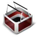 basket, cart, ecommerce, red, shopping icon