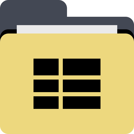 Folder Table svg vector icon