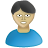 blue, features, male, olive, user icon
