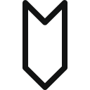 arrow, arrow down, down, label, luxury, stroke arrow, tag svg vector icon