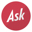 ask, logo, media, social, website svg vector icon