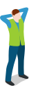 male, man, standing, warehouse, warehouseman svg vector icon