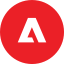 adobe, round svg vector icon