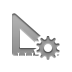 ruler,square,gear icon