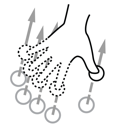 finger, gestureworks, n, swipe icon