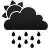 partly,cloudy,rain,black icon