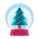 christmas, decorate, decoration, snowglobe, tree svg vector icon