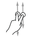 finger, gestureworks, scroll, two icon