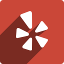 media, shadow, social, square, yelp svg vector icon
