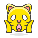 cat, face, weary svg vector icon