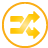 basic, button, shuffle, yellow icon