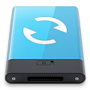 blue, sync, w icon