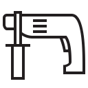 appliances, drill, drillbit svg vector icon
