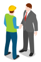 businessman, human, people, person, standing, warehouse svg vector icon