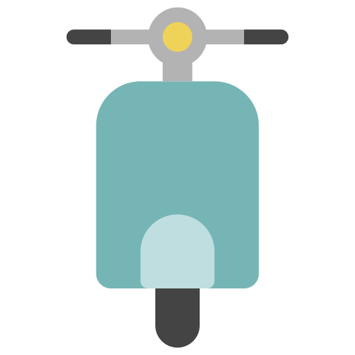 Transportation Color Vespa Front svg vector icon