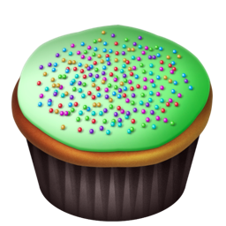 green,cupcake icon