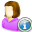 female, info, user icon