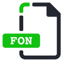 extension, file, fon, font svg vector icon