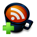 coffeecup,feed,add,rss,subscribe,plus icon
