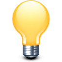bulb, light icon