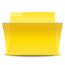 folder, open, yellow icon