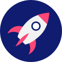 brand, energy, fast, project launch, rocket, space, startup svg vector icon