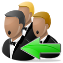 arrow, choir, sing, song icon