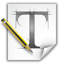 desktop, font, preferences icon
