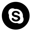 circle, skype svg vector icon