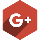 google, hexagon, media, plus, shadow, social svg vector icon
