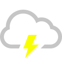 cloud, lightning svg vector icon