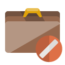 briefcase,cancel icon