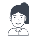 avatar, female, girl, person, user, woman svg vector icon